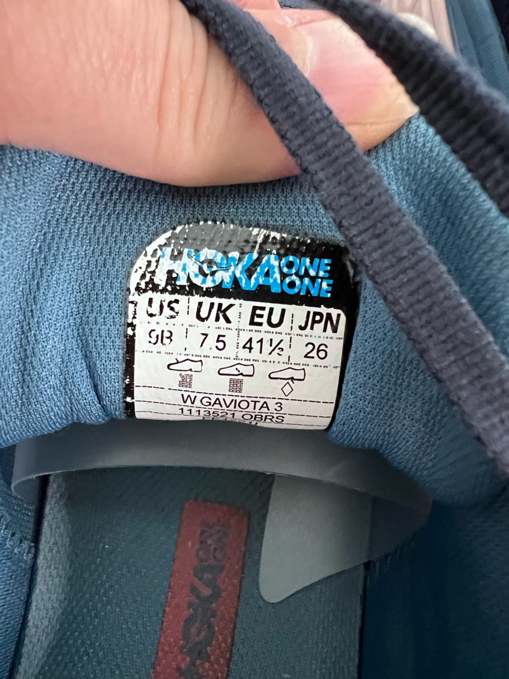 HOKA One One Gaviota 3 Ombre Blue Rosette Stability Running Shoes Women’s US 9B - Picture 10 of 12